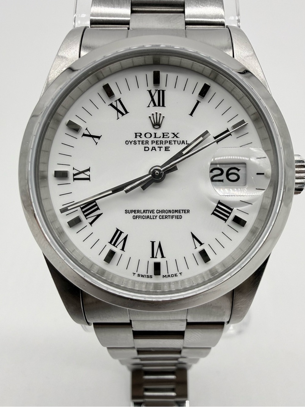 🥝 Rolex Oyster Perpetual Date 15200 – White Roman Dial – Box & Papers – EUC - Picture 9 of 12
